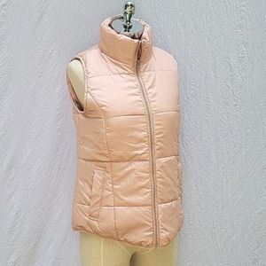Ladies puffer vest, dusty rose/May Pink, lightweight, sz M, NWT